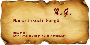 Marczinkech Gergő névjegykártya